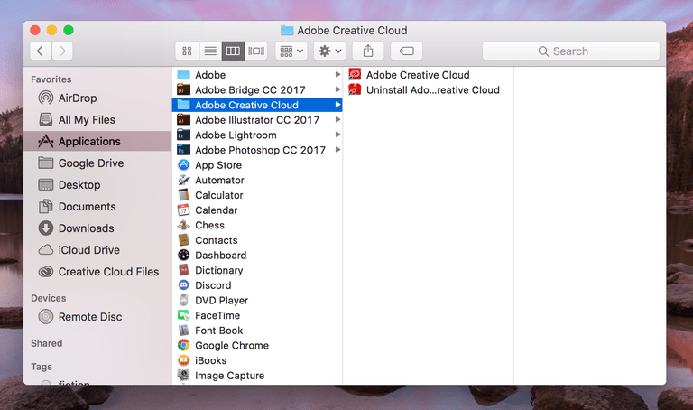 remove adobe creative cloud mac